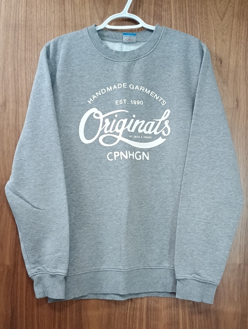 Jack & Jones Gray Crewneck Sweatshirt with White Originals Logo